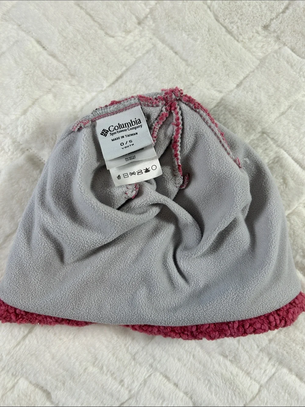 Columbia Kids Raspberry Pink Bouclé Knit Beanie